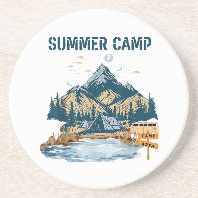 Simple Design Summer Camp Coaster (Front)