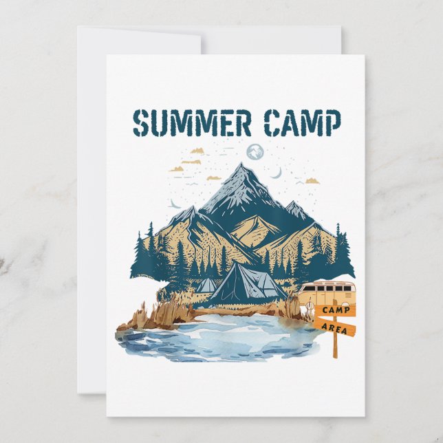 Simple Design Summer Camp Invitation (Front)