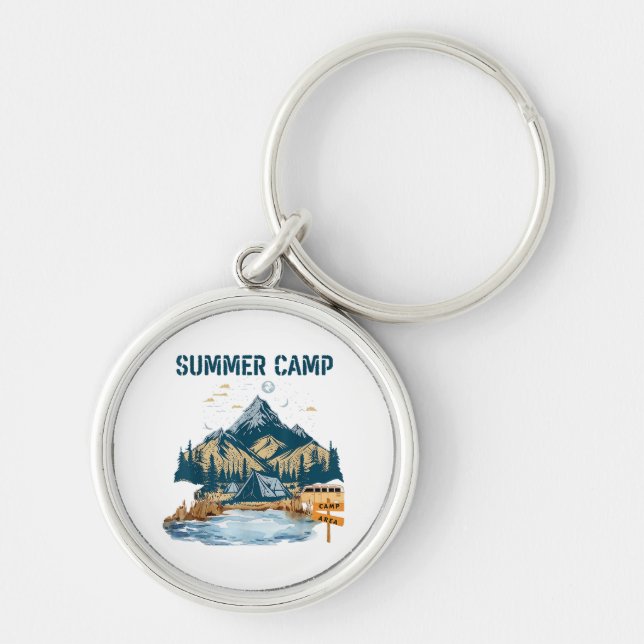 Simple Design Summer Camp Key Ring (Front)