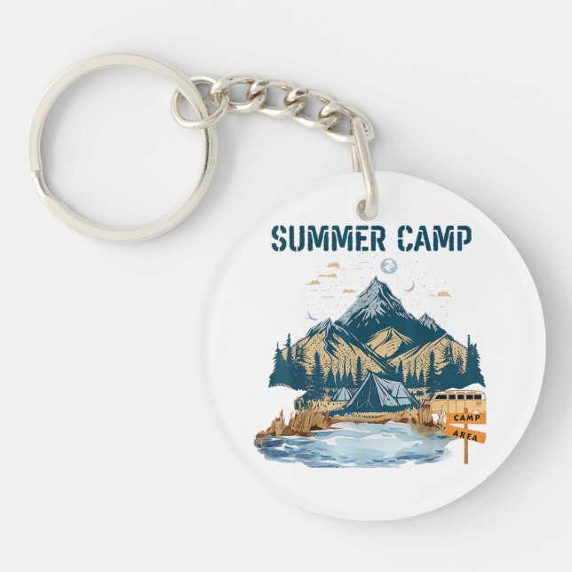 Simple Design Summer Camp Key Ring (Front)