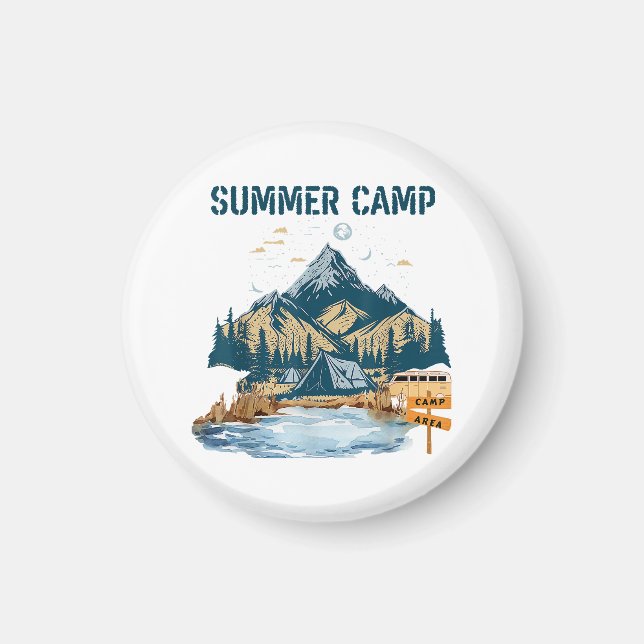 Simple Design Summer Camp Magnet (Front)