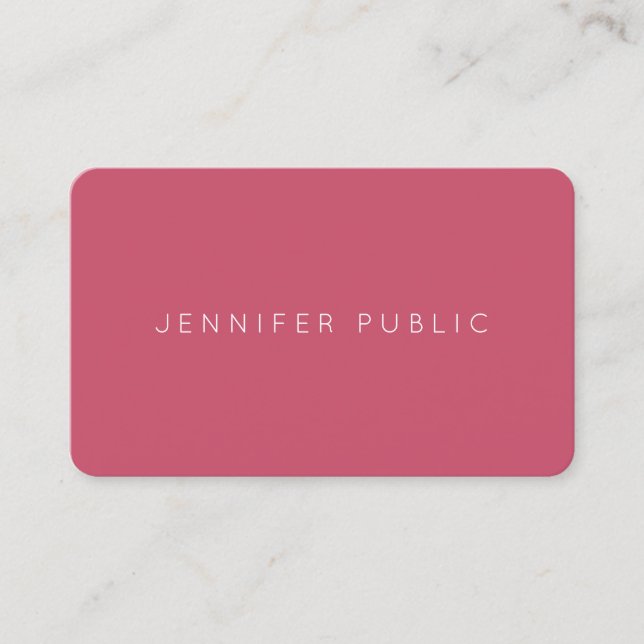 Simple Design Trend Colours Template Professional Business Card (Front)