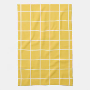 Simple design White Square Pattern Kitchen Towels