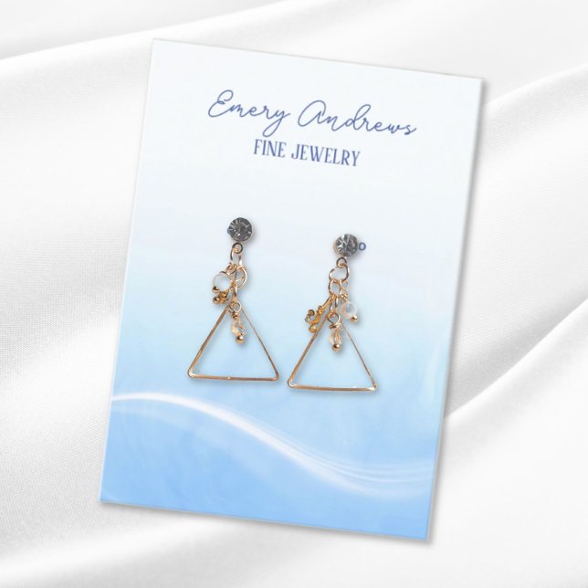 Simple Designer Jewellery Earring Holder Display Business Card (Creator Uploaded)