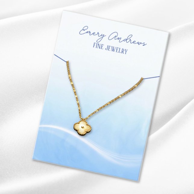 Simple Designer Jewellery Necklace Holder Display Business Card (Creator Uploaded)