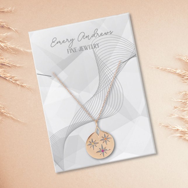 Simple Designer Jewellery Necklace Holder Display Business Card (Creator Uploaded)