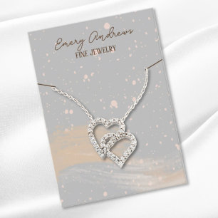 Simple Designer Jewellery Necklace Holder Display Business Card