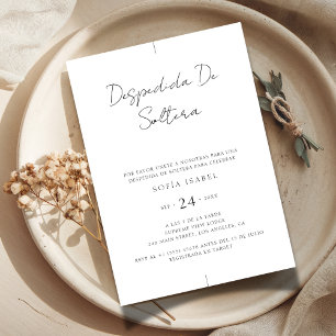 Simple Despedida De Soltera Spanish Bridal Shower Invitation