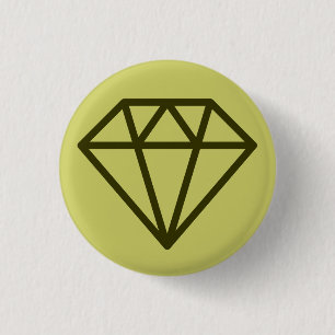 Simple Diamond - Shades of Olive 3 Cm Round Badge