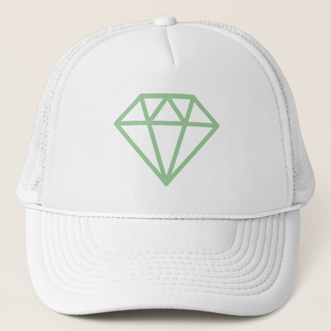Simple Diamond Trucker Hat (Front)