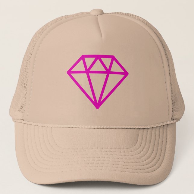 Simple Diamond Trucker Hat (Front)