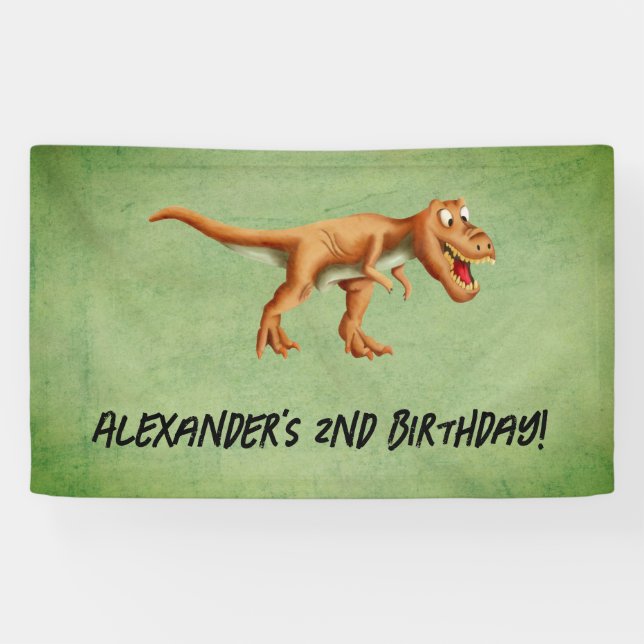 Simple Dinosaur Birthday Party Banner (Horizontal)