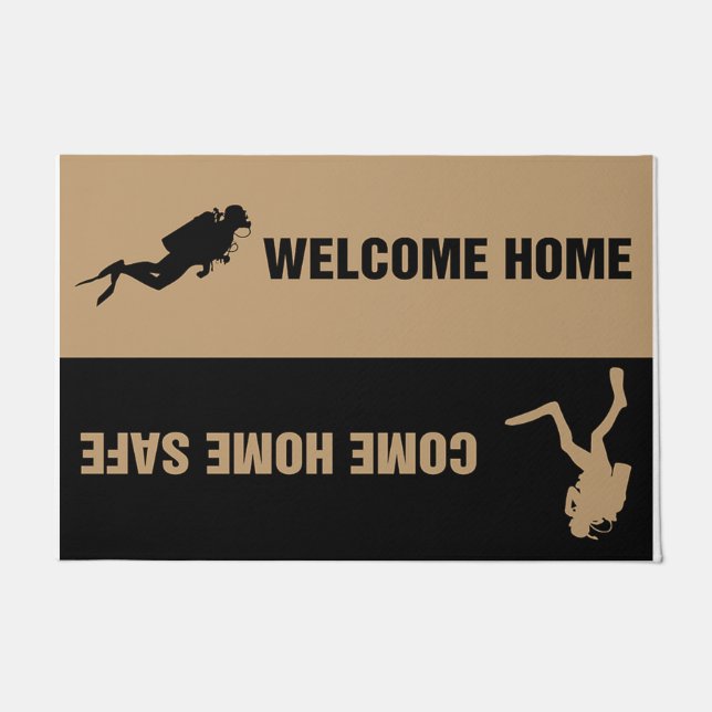 Simple Diving Doormat, Ocean Design Doormat (Front)