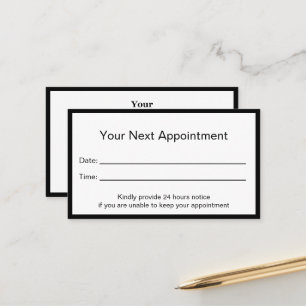 Simple Doctor's Office Your Next Appointment Card