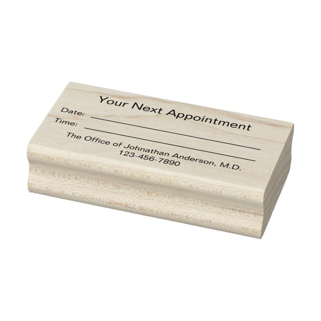Simple Doctor's Office Your Next Appointment Rubber Stamp (Stamp)
