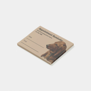 Simple Dog Groomer Service Appointment Reminder Post-it Notes