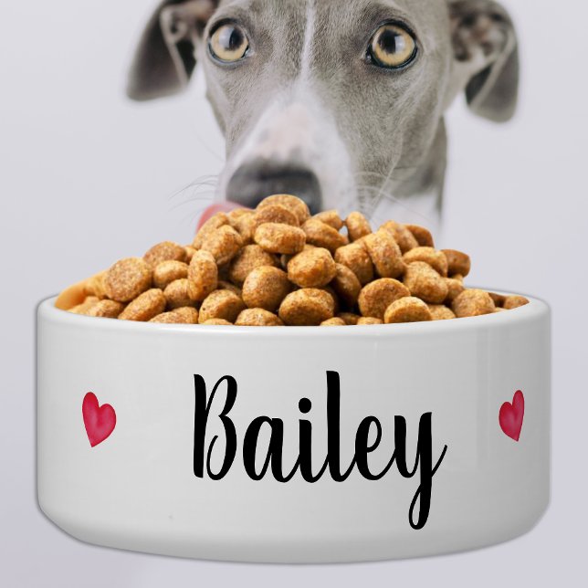 Simple Dog Personalised Food Water Ceramic Pet  Bowl (Creator Uploaded)