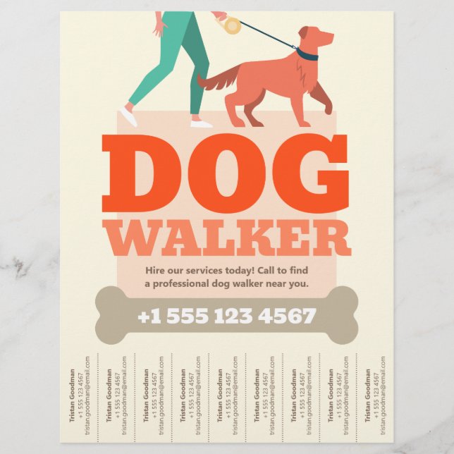 Simple Dog Walker Flyer (Front)
