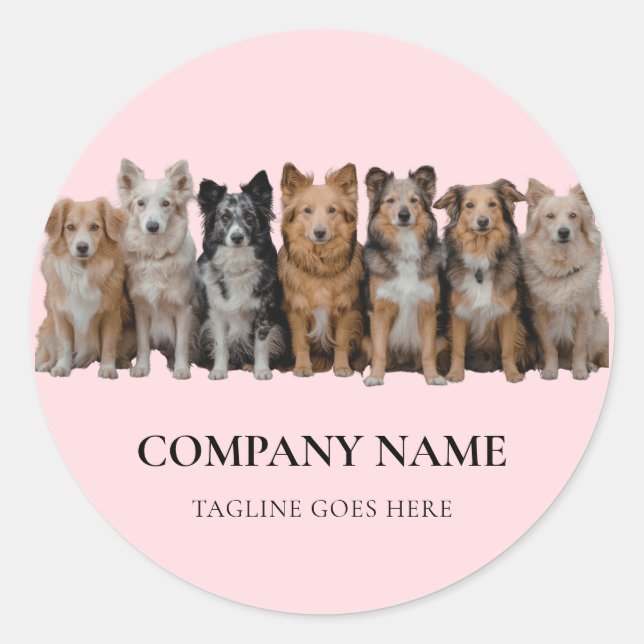 Simple Dog Walker / Pet Sitter Logo Sticker  (Front)