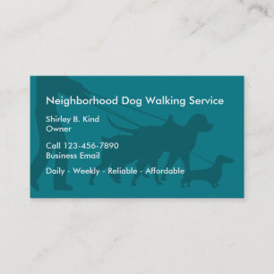 Simple Dog Walking Business Card
