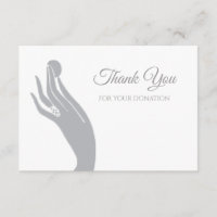 Simple Donation Thank You For Women Hand With Coin