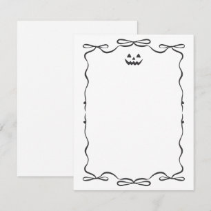 simple doodle spooky halloween Note card