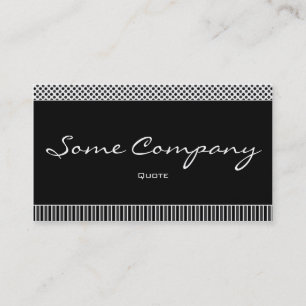 Simple Dots And Stripes (Black And White) Business Card