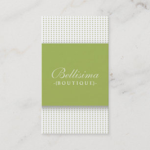 Simple Dots Olive Green Business Card (vert)