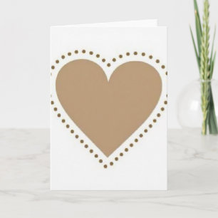 Simple Dotted Matte Gold Heart Card