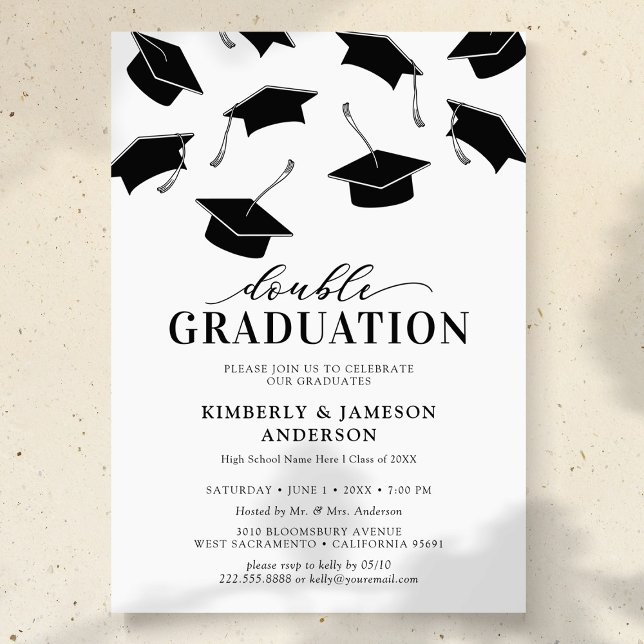 Simple Double Graduation Party Invitations (Creator Uploaded)