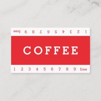 Simple Double Horizon Loyalty Coffee Punch-Card