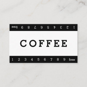 Simple Double Horizon Loyalty Coffee Punch-Card