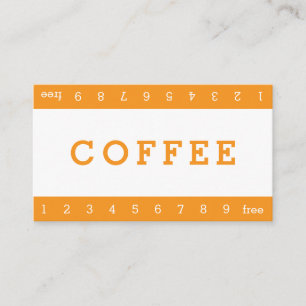 Simple Double Horizon Loyalty Coffee Punch-Card Card