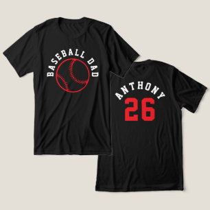 Simple Double-Sided Baseball Parent Kid Name Tri-Blend Shirt