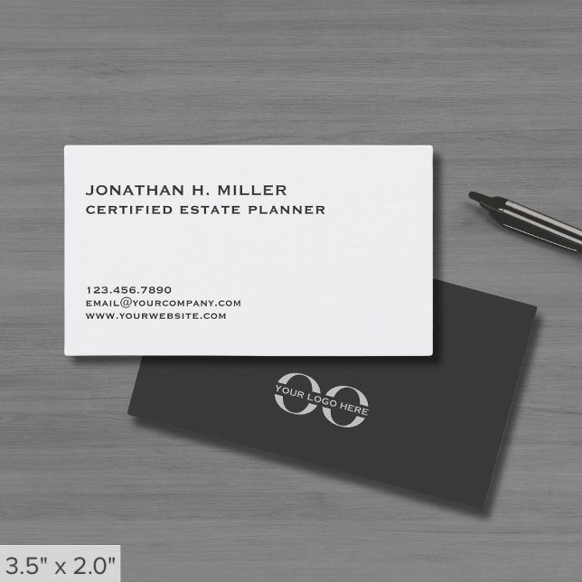 Simple Double Sided Custom Logo Business Card (Creator Uploaded)