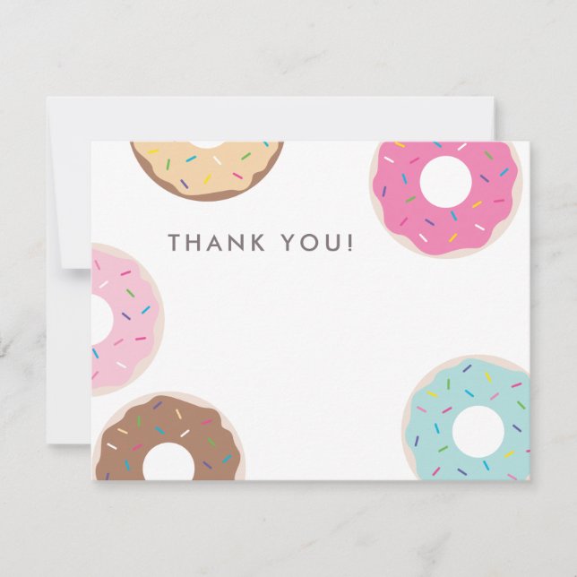 Simple Doughnut Thank You Card (Front)