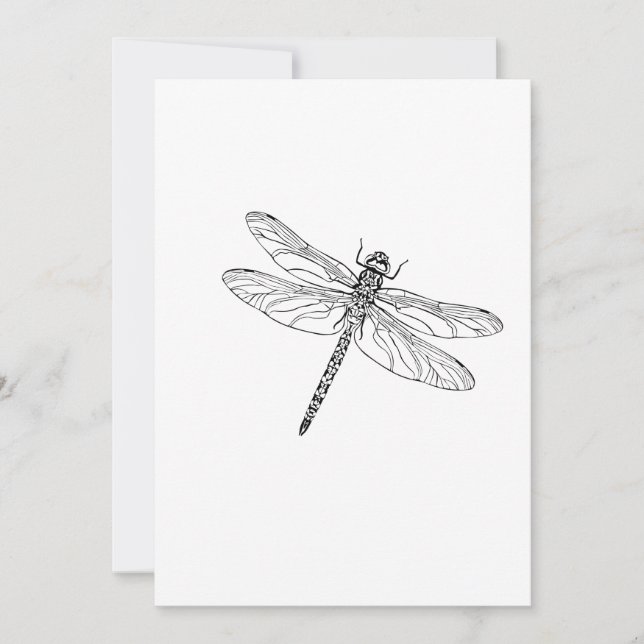 Simple Dragonfly Holiday Card (Front)