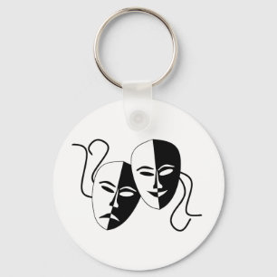 Simple Drama Comedy Masks Acting Key Ring