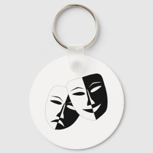 Simple Drama Comedy Masks Acting Key Ring