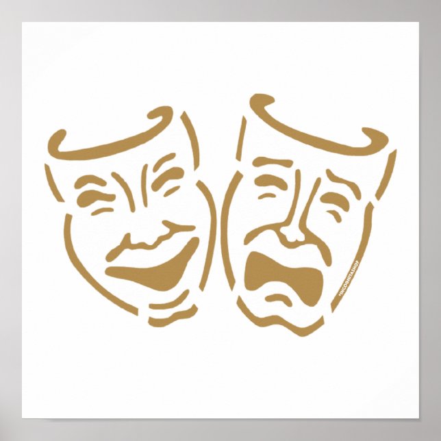 Simple Drama Masks Poster (Front)