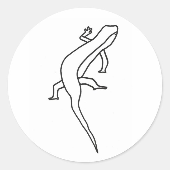 Simple drawing of a lizard, stickers (Front)