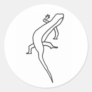 Simple drawing of a lizard, stickers