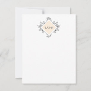 Simple Drawn Floral Orange Card