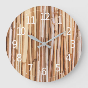 Simple Dried Bamboo Artwork Wall Clock