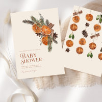 Simple Dried Orange Cinnamon Winter Baby Shower