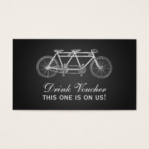 Simple Drink Voucher Tandem Bike Black