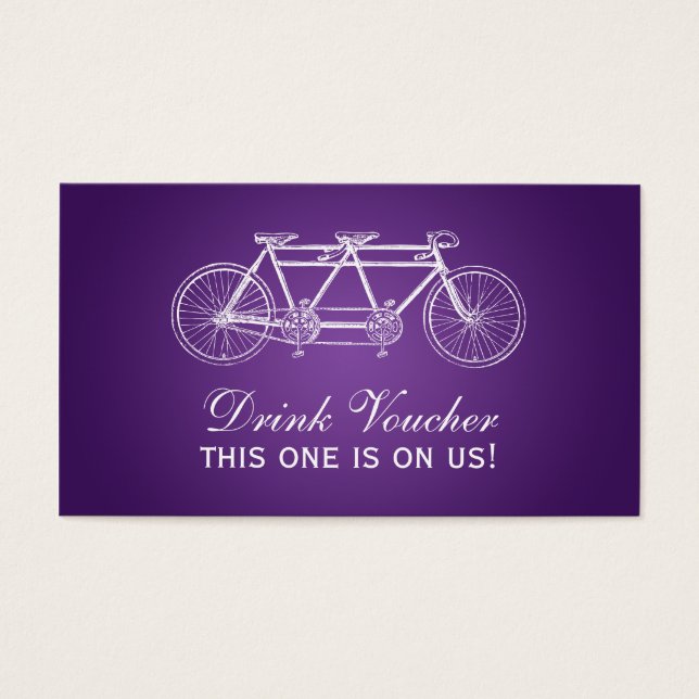 Simple Drink Voucher Tandem Bike Purple (Front)