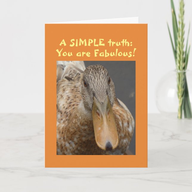 Simple duck Birthday Card (Front)