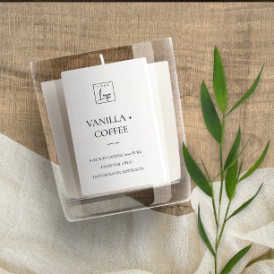 SIMPLE DUSKY EGG IVORY WHITE MINIMAL CANDLE LOGO FOOD LABEL