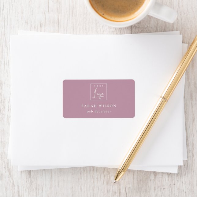 Simple Dusky Pink Custom Promotional Business Logo Label (Insitu)
